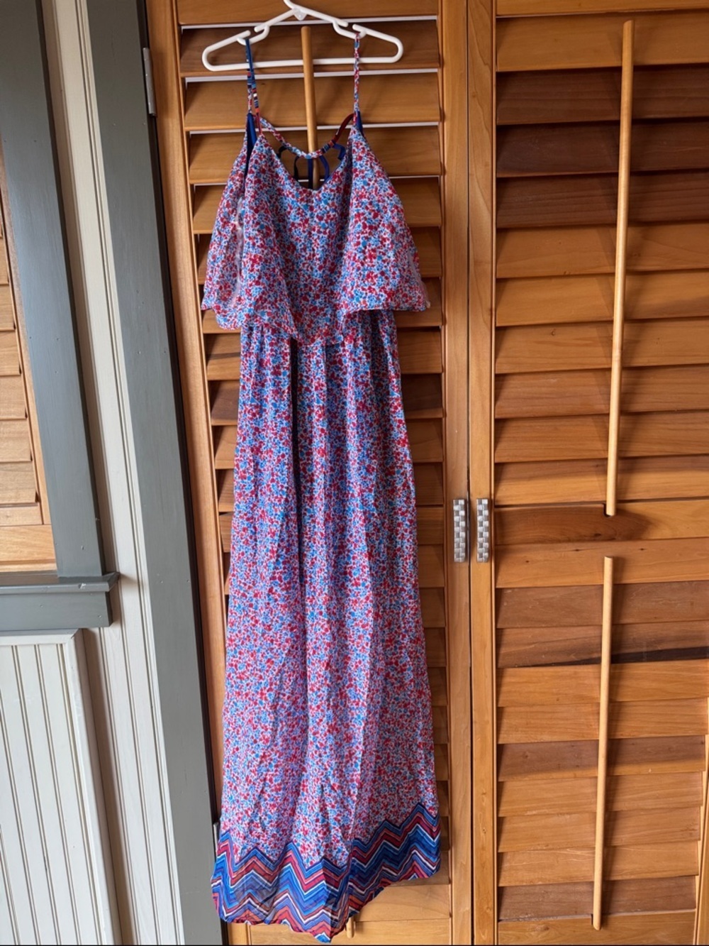Gianni Bini Blue, Red and Coral Floral Sundress